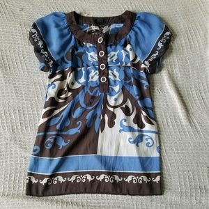 NWOT Nicole by Nicole Miller Blue Blouse